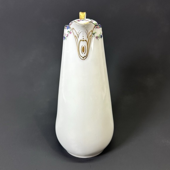 Vintage Haviland & Co Limoges Pitcher With Gold Trim and Beautiful Floral Design - Picture 6 of 12